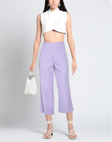 Woman Pants Lilac Size 2 Polyester, Elastane