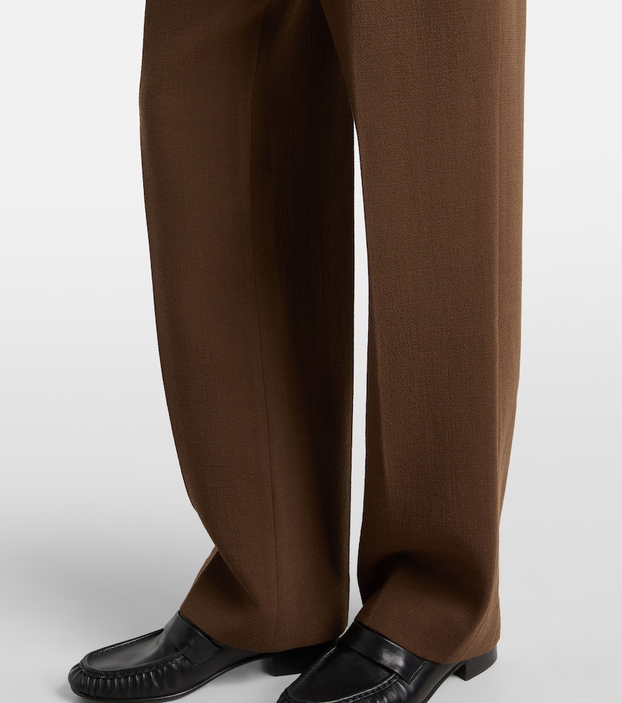 Blazé Milano Fox high-rise virgin wool crêpe wide-leg pants