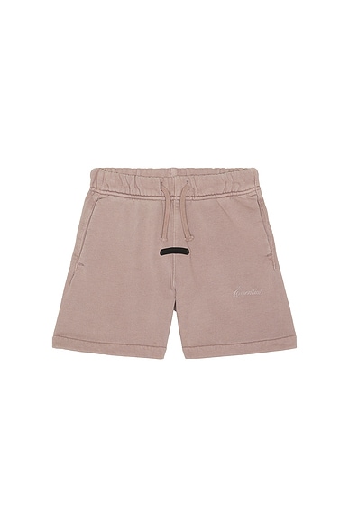 Fear of God ESSENTIALS Kids Signature Classic Short in Mauve. 2/3. Also /5
