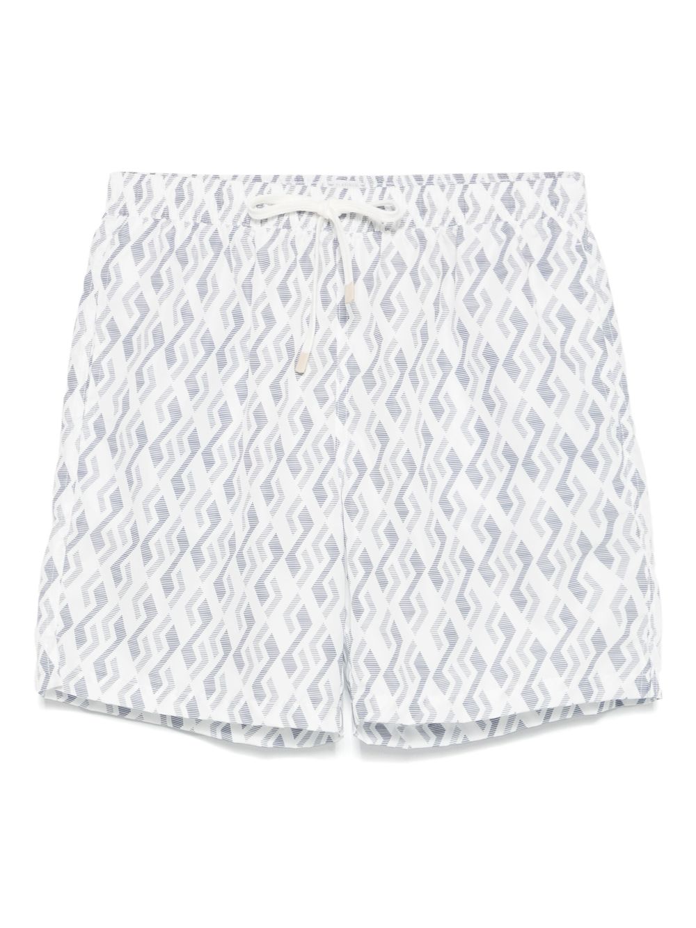 Geometric-print swim shorts - Grey