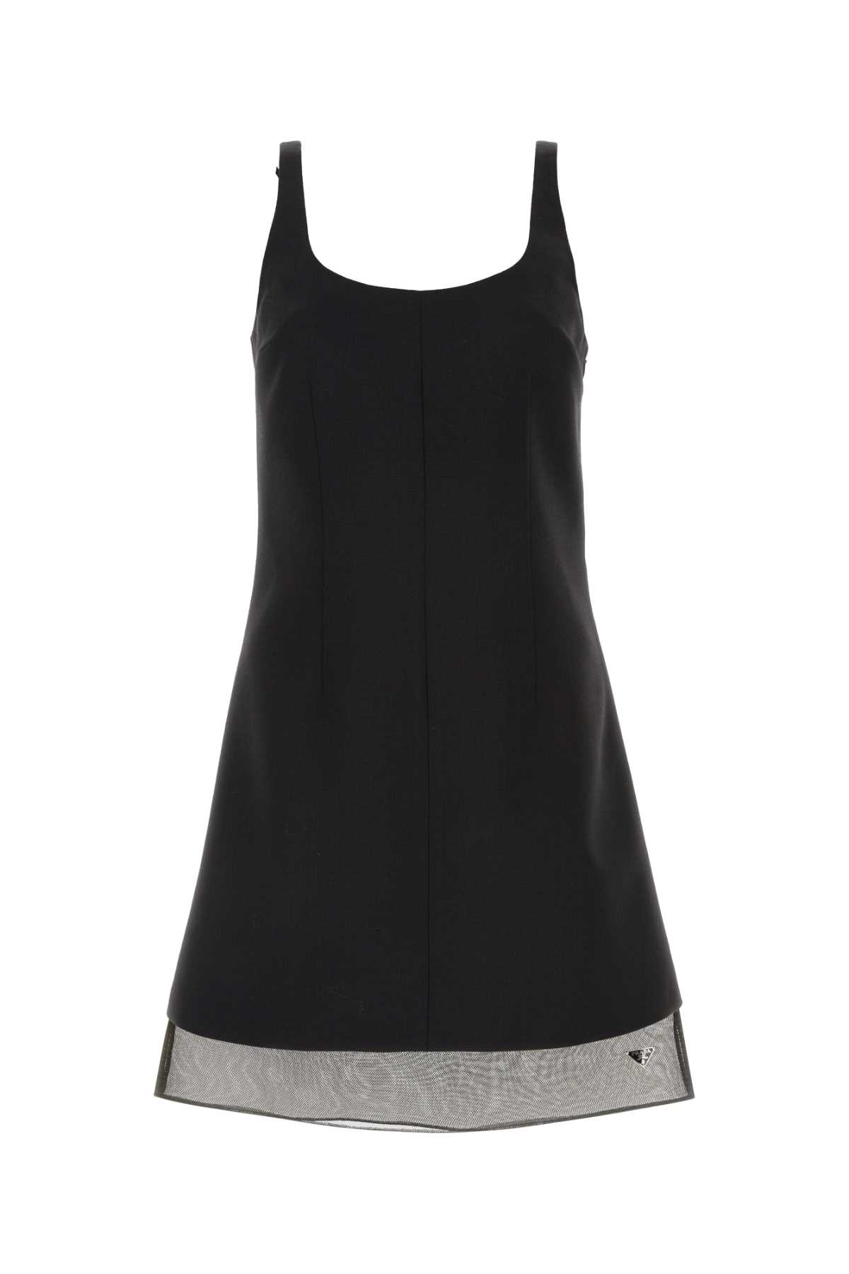 Enamel Triangle-logo Mini Dress