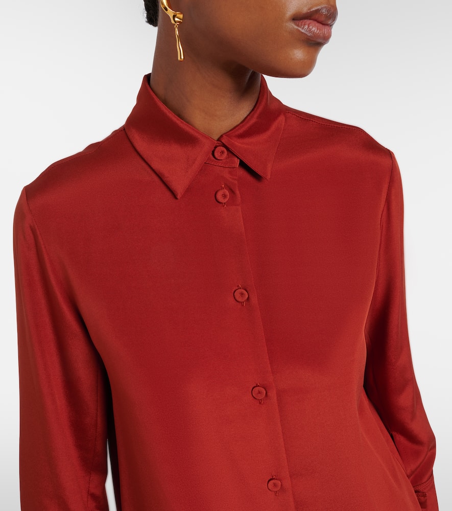 Mxpvoliera silk-blend satin shirt
