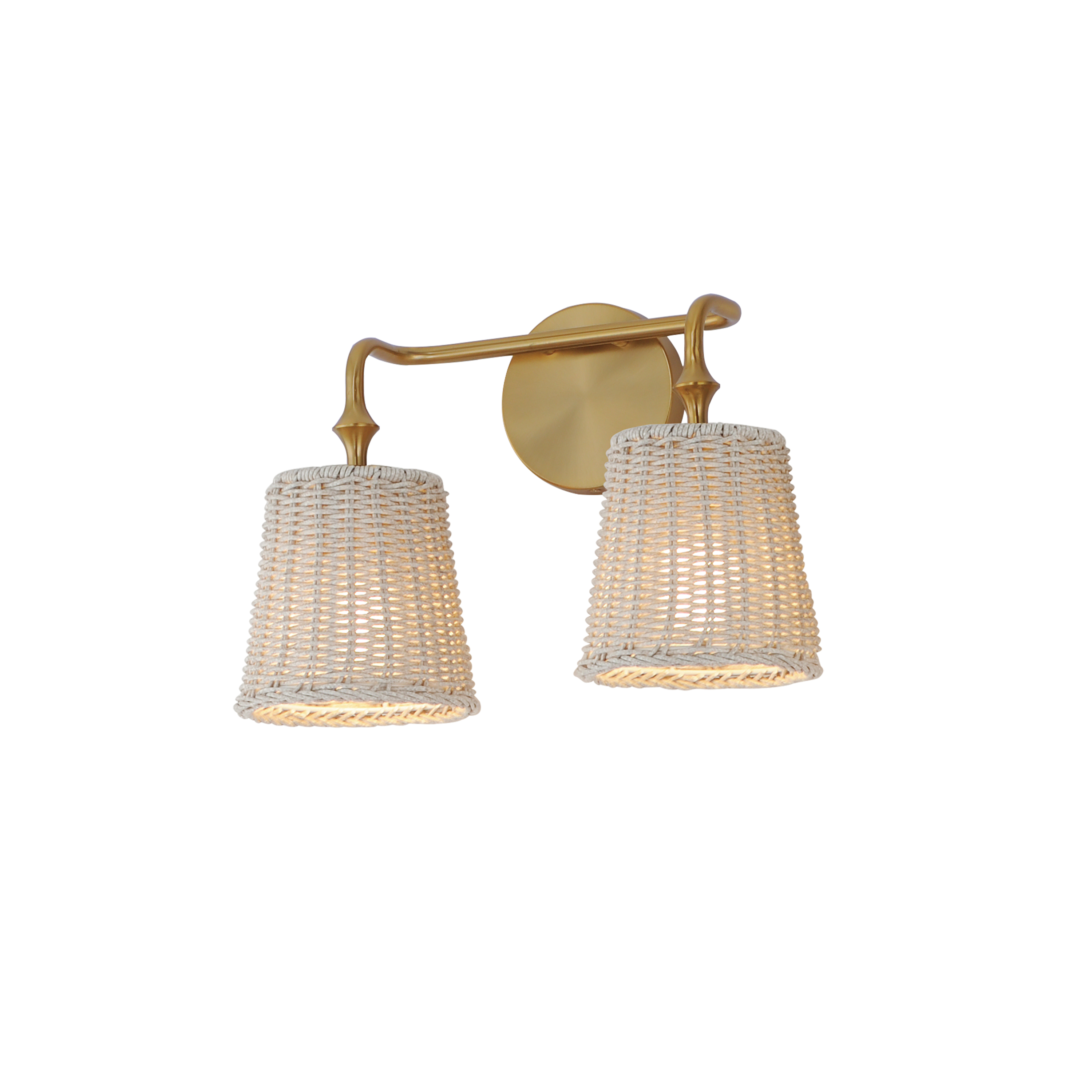 Natural Aged Brass Wall Sconce from the Baja Collection