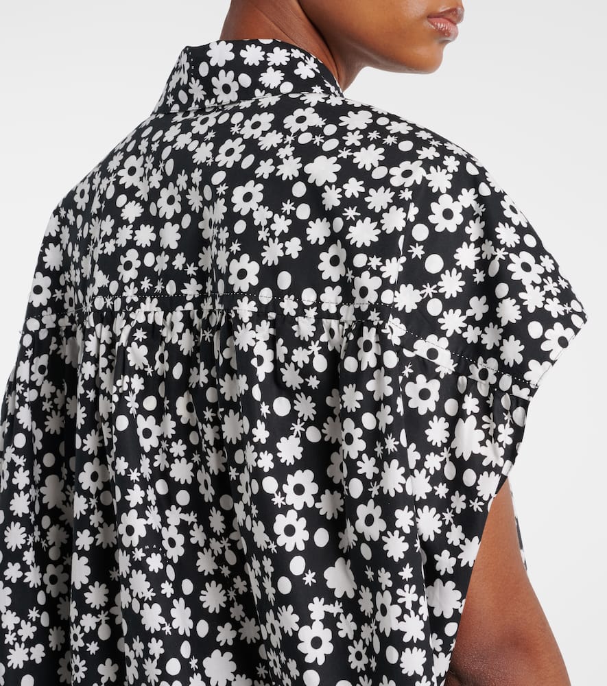Printed cotton poplin shirt