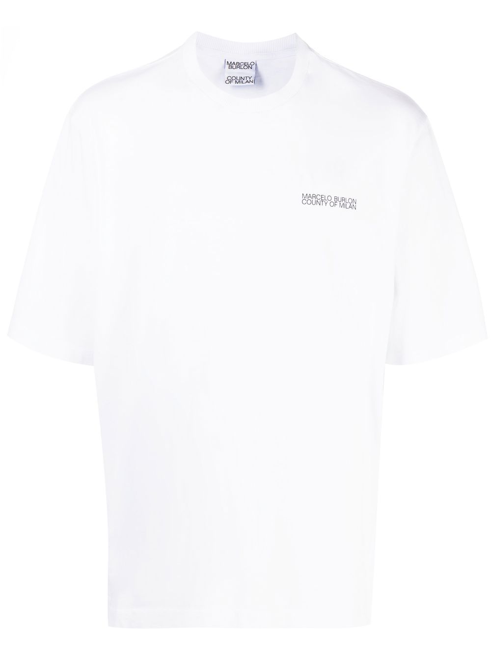 Tempera Cross Over print T-shirt - White