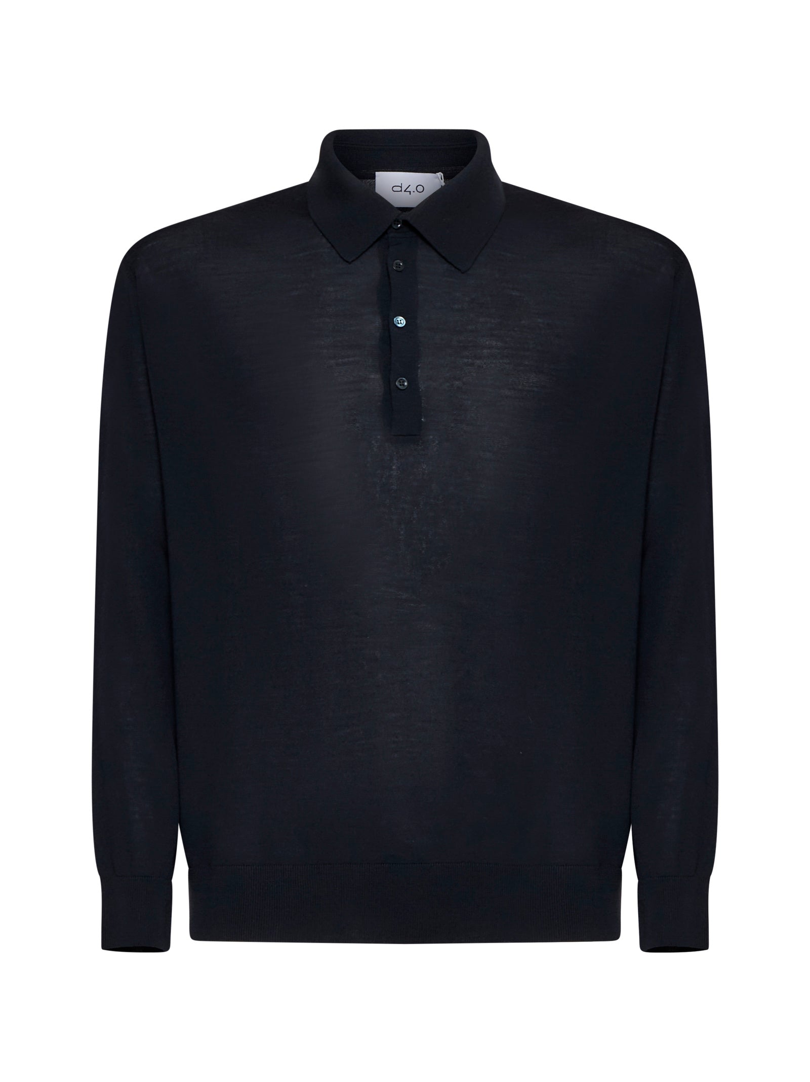 Virgin Wool Knit Shirt — Blue