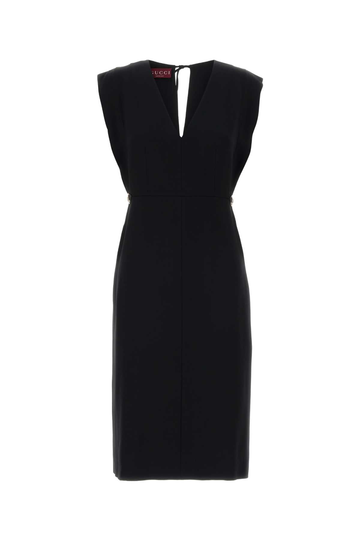 Crepe Dress — Black