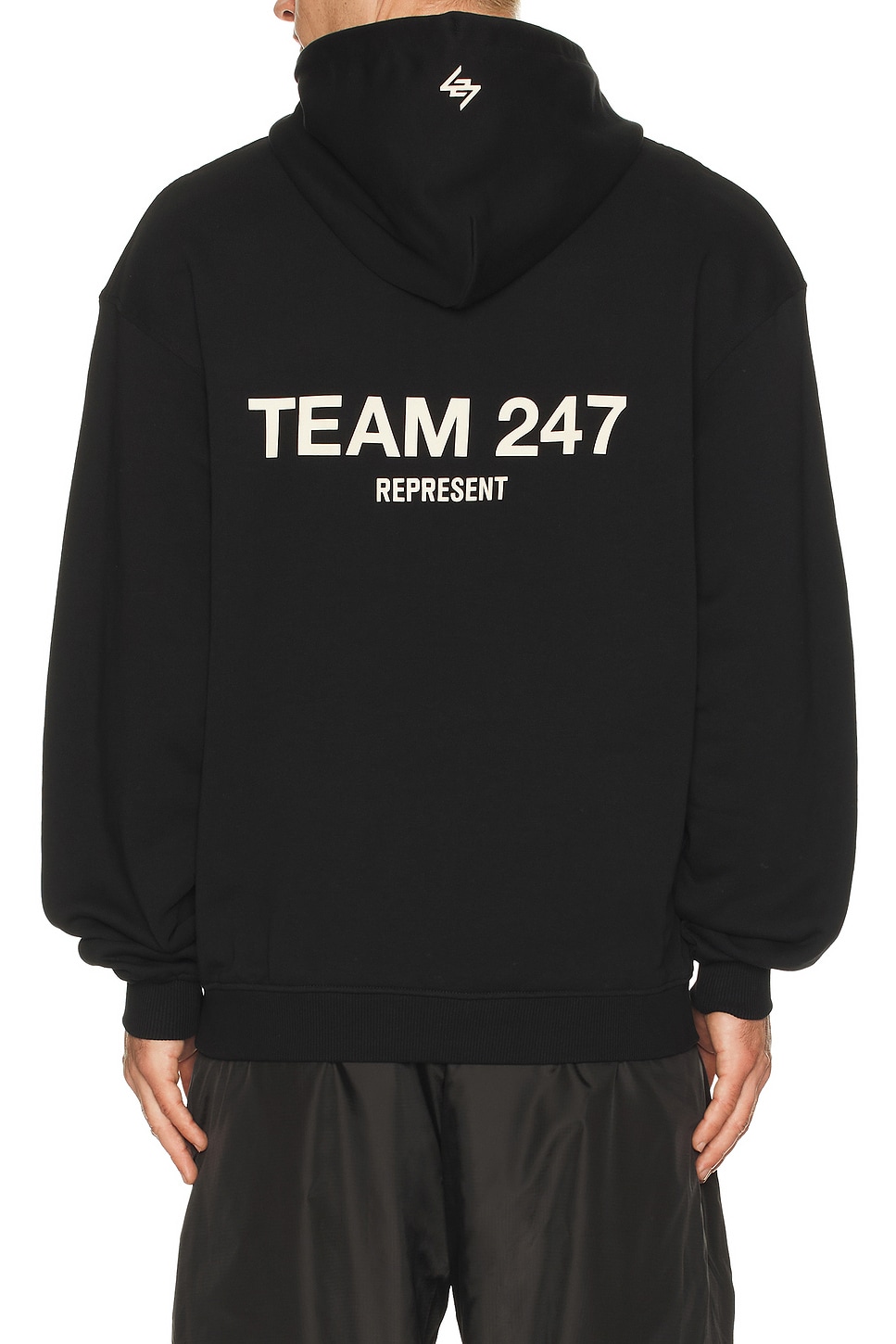 247 Team 247 Oversized Hoodie in Jet Black - Black. S also in M, XL/1X