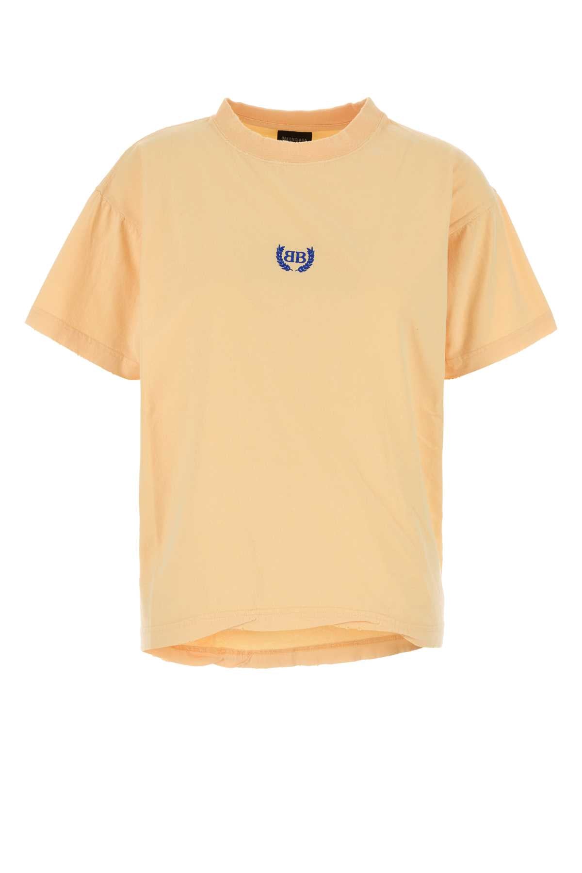 Cotton Logo-Embroidered T-Shirt — Yellow