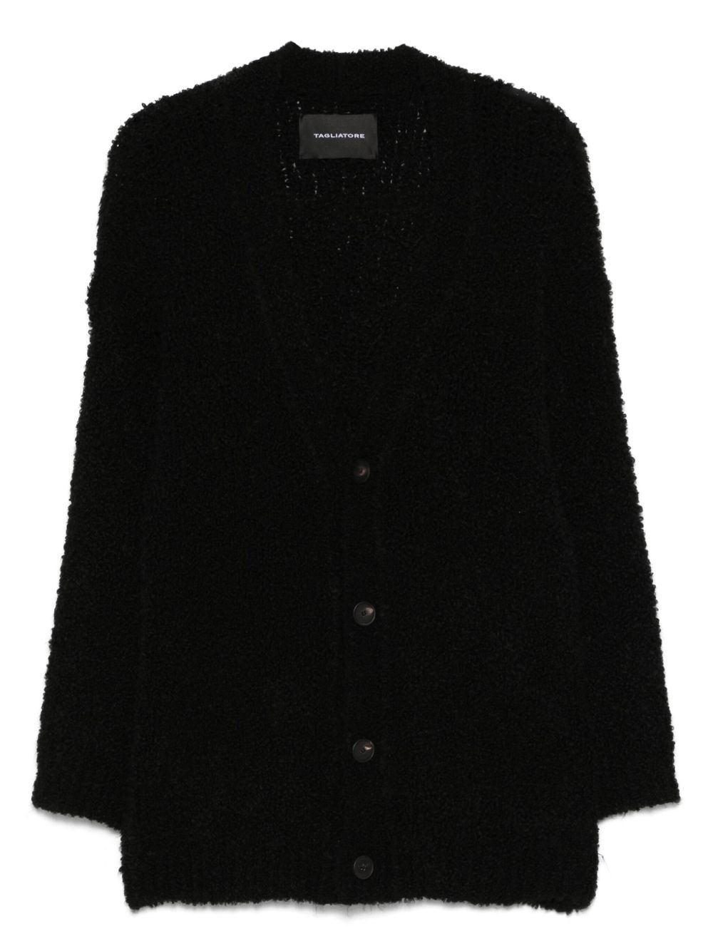 Tagliatore virgin wool-blend cardigan - Black