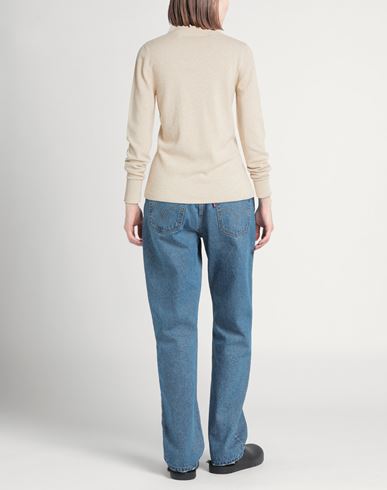 Woman Turtleneck Cream Size 3 Cashmere