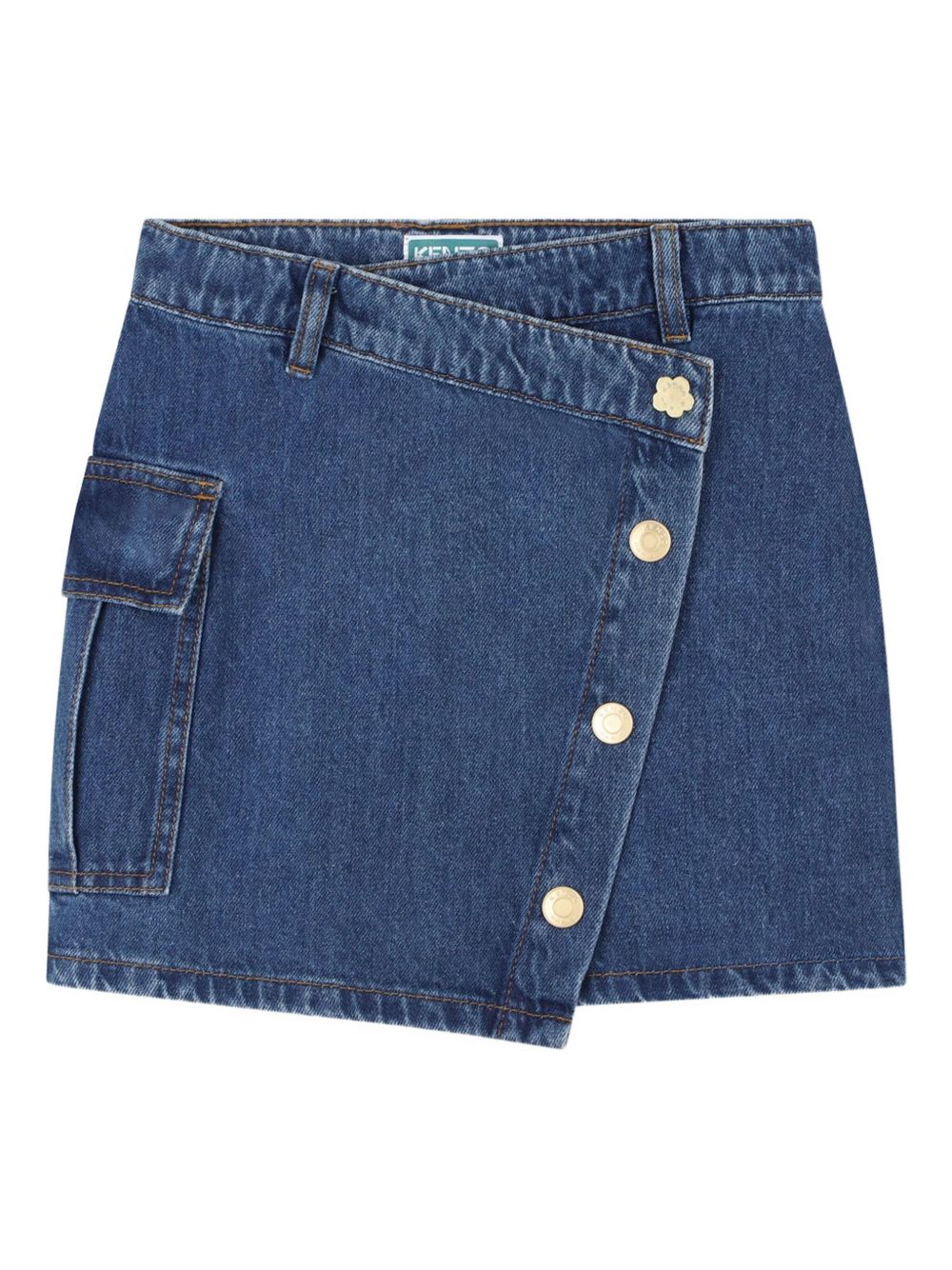 Asymmetrical Design Mini Skirt with Cargo Pocket
