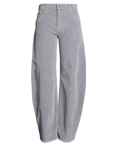 Woman Pants Grey Size L Cotton, Modal, Elastane