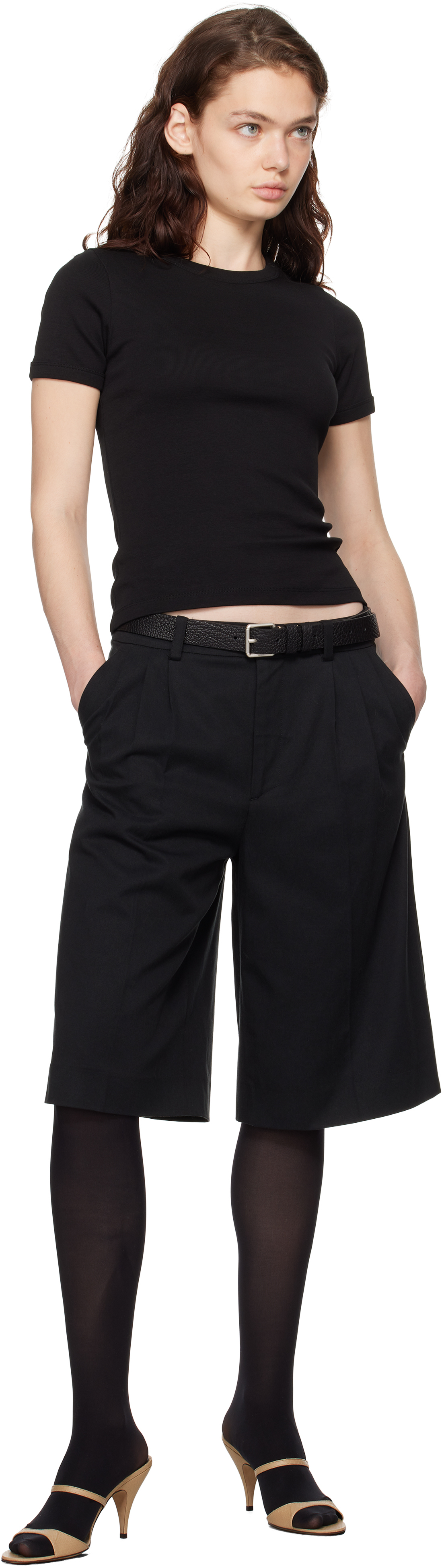 FLORE FLORE Black Car T-shirt