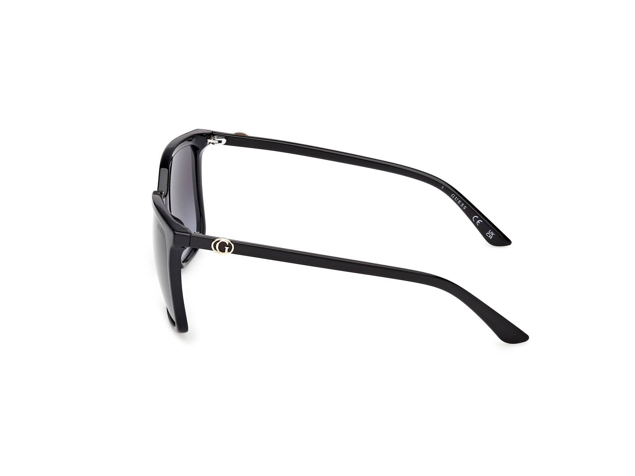 Guess Woman Guess GU00258 01B Sunglasses Injected Black Smoke Squared Norma