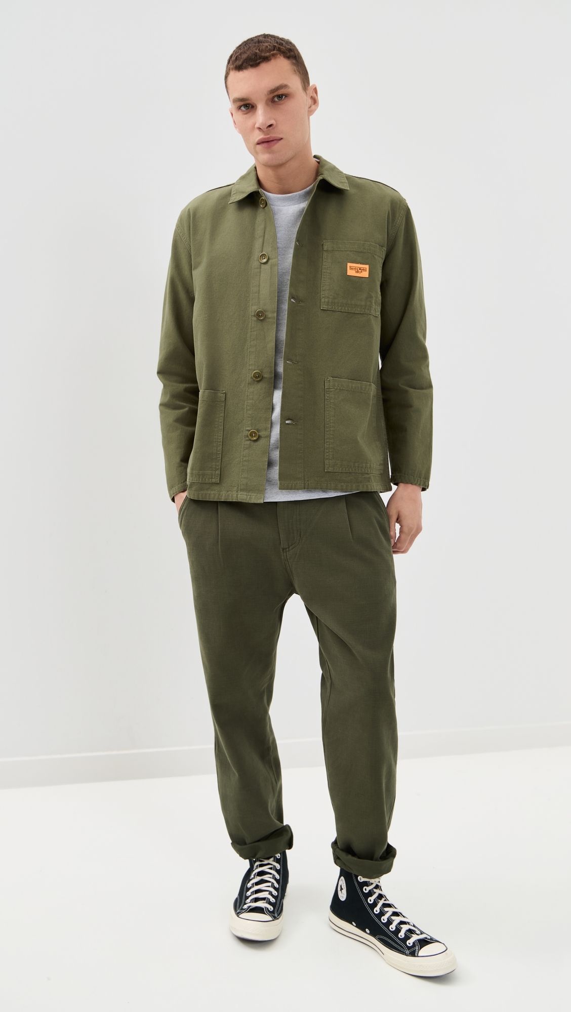 Canvas Chore Shirt Olive