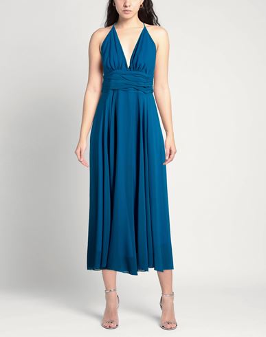 Woman Maxi dress Azure Size 8 Polyester, Elastane