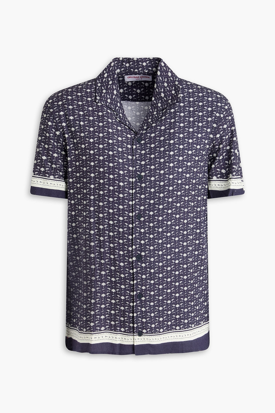 Hibbert printed piqué shirt - Blue - S