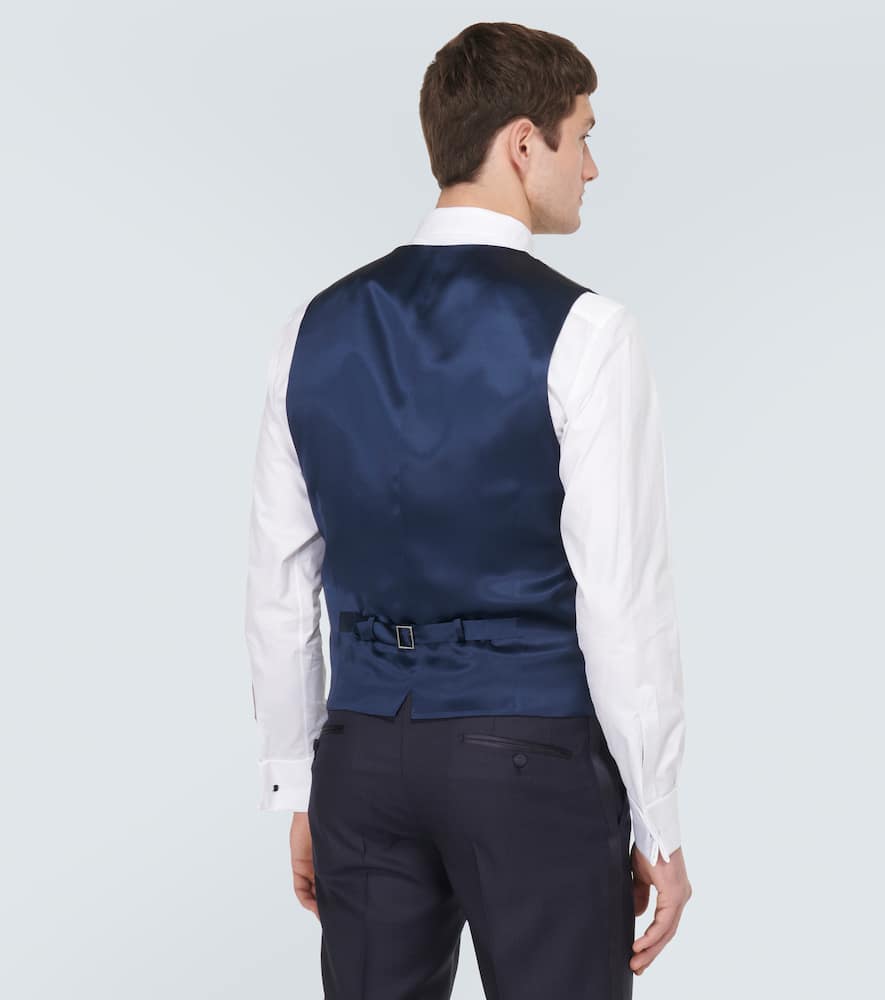 Wool and silk-blend vest