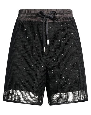 Woman Shorts & Bermuda Shorts Black Size 2 Viscose, Polyamide