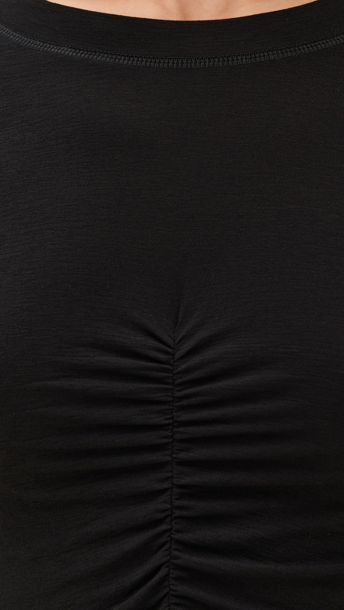 Tempo Ruched Long Sleeve Top Black