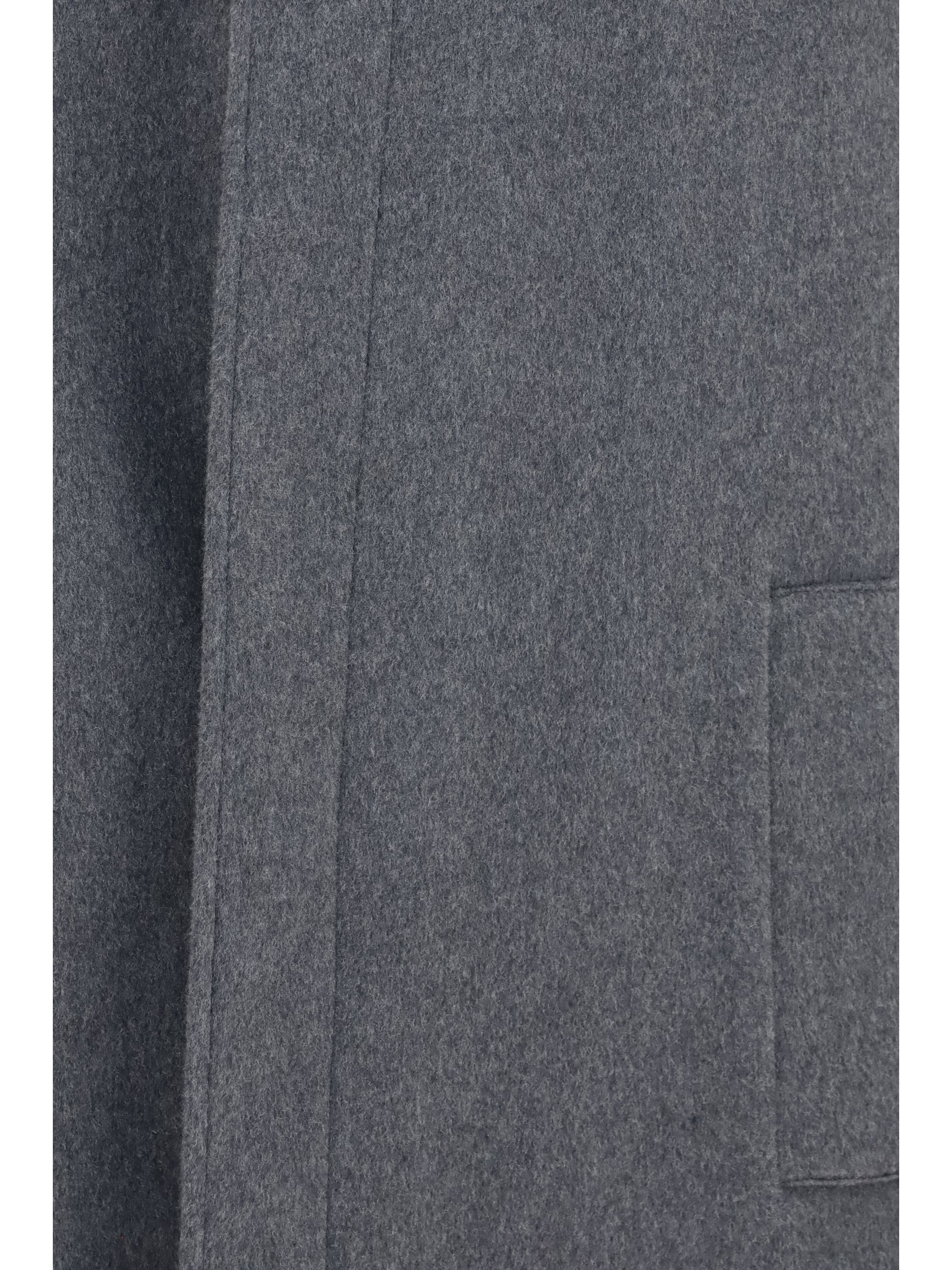 Wool Hooded Coat — Gray