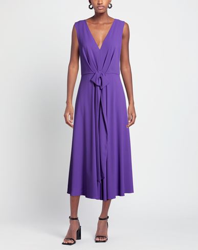 Woman Midi dress Purple Size 8 Polyester