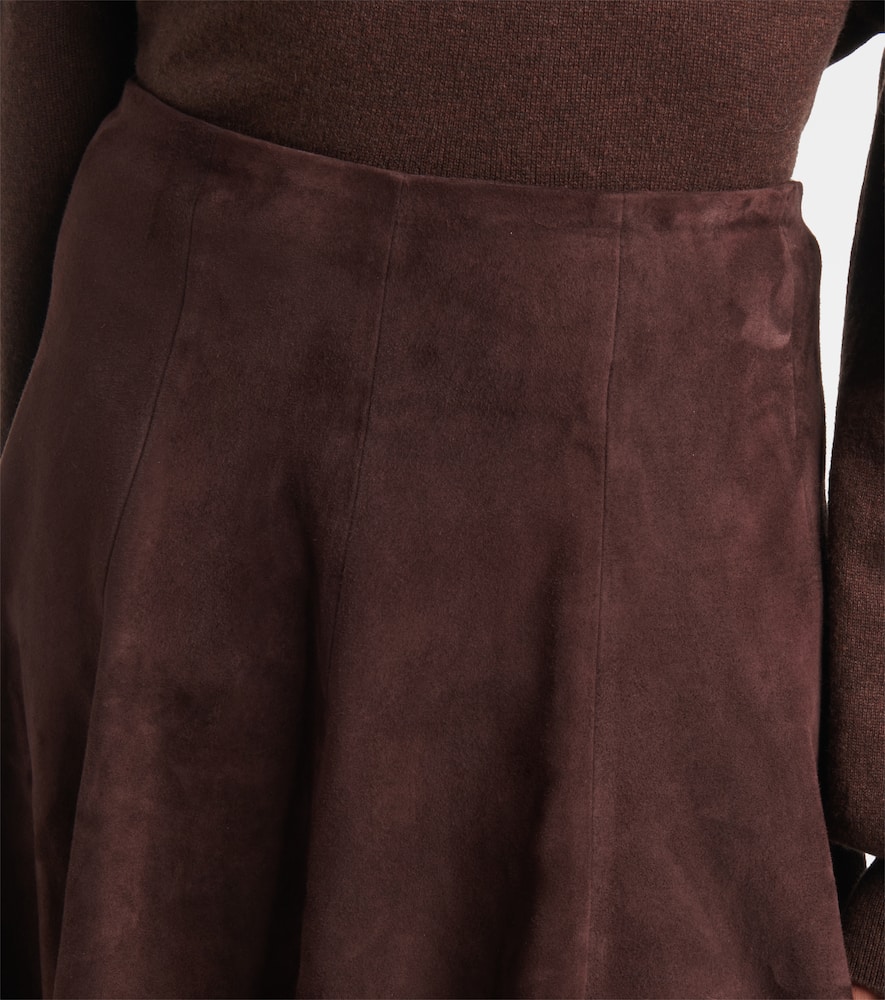 Rosalba suede midi skirt