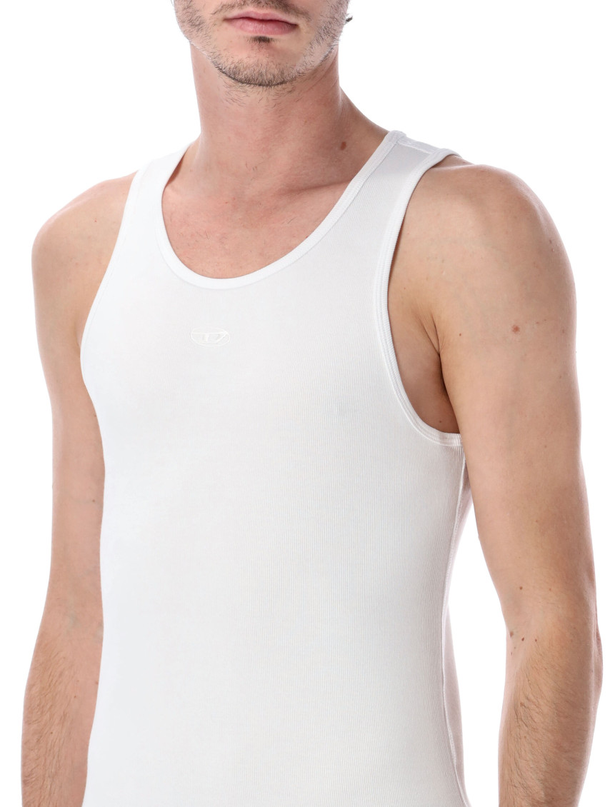 White Logo Tank Top