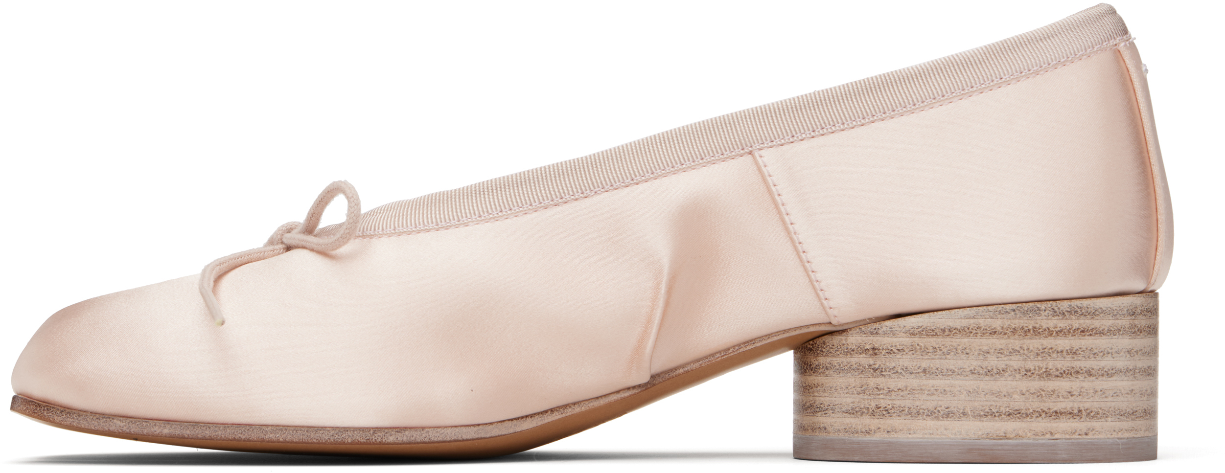 Pink Tabi Satin Ballerina Heels