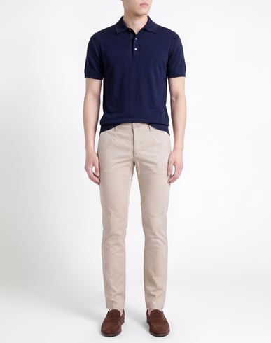 Man Pants Beige Size 30 Cotton, Elastane