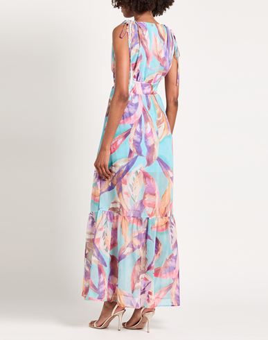 Woman Maxi dress Light blue Size L Polyester