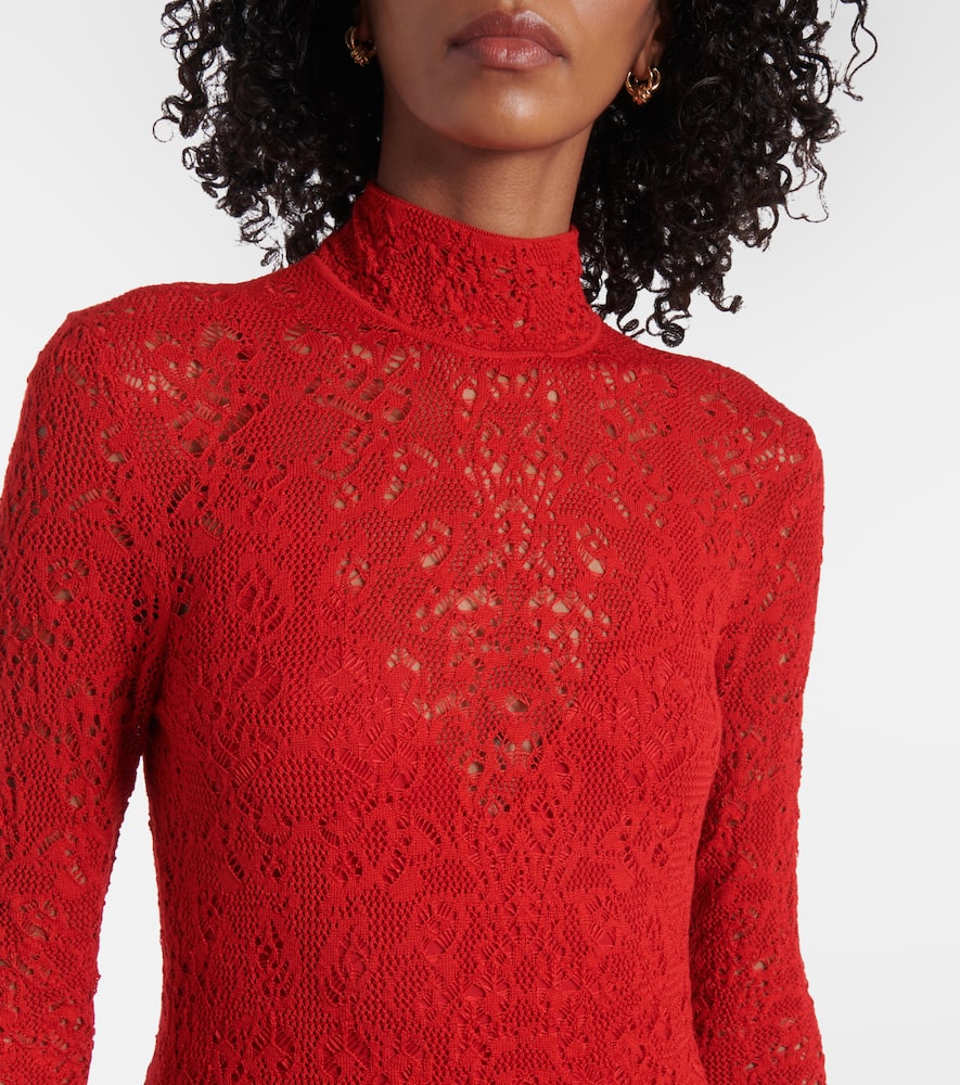 Lethe pointelle wool and silk maxi dress
