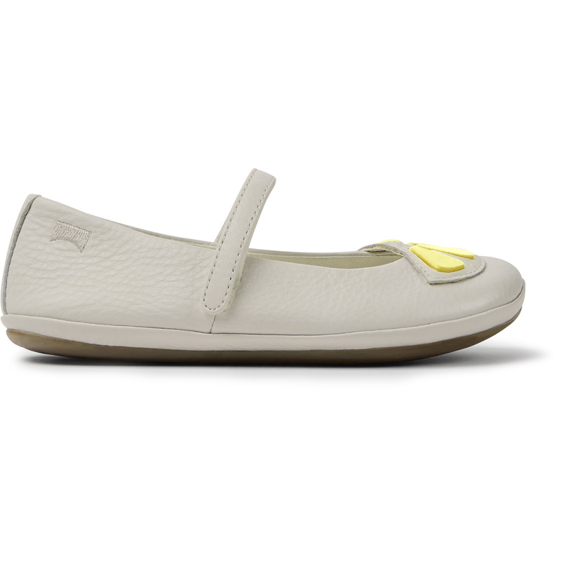CAMPER Twins - Ballerinas for Girls - White, 25, Smooth leather