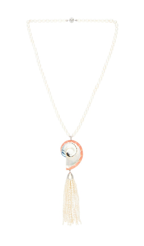 Julietta x REVOLVE Eros Necklace in Pearl & Pink - Ivory. a