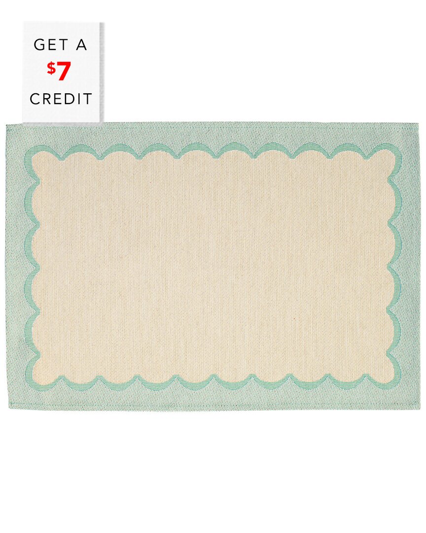 Set Of 4 Tavola Scalloped Placemats With $7 Credit