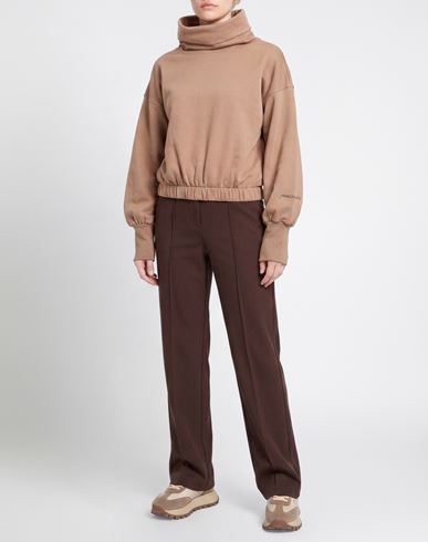 Woman Sweatshirt Taupe Size M Cotton