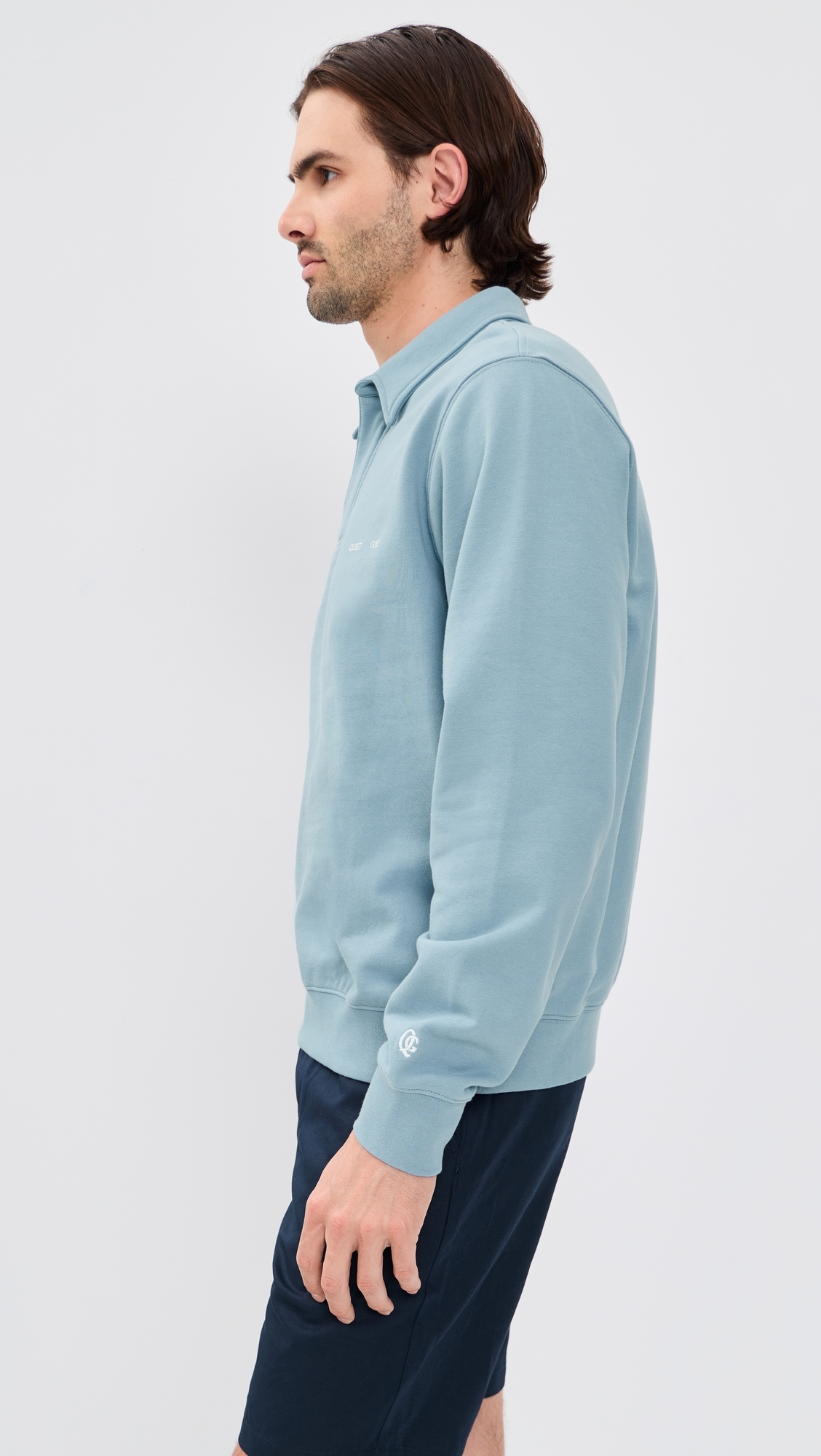 Monogram Washed Rugby Sweater Blue