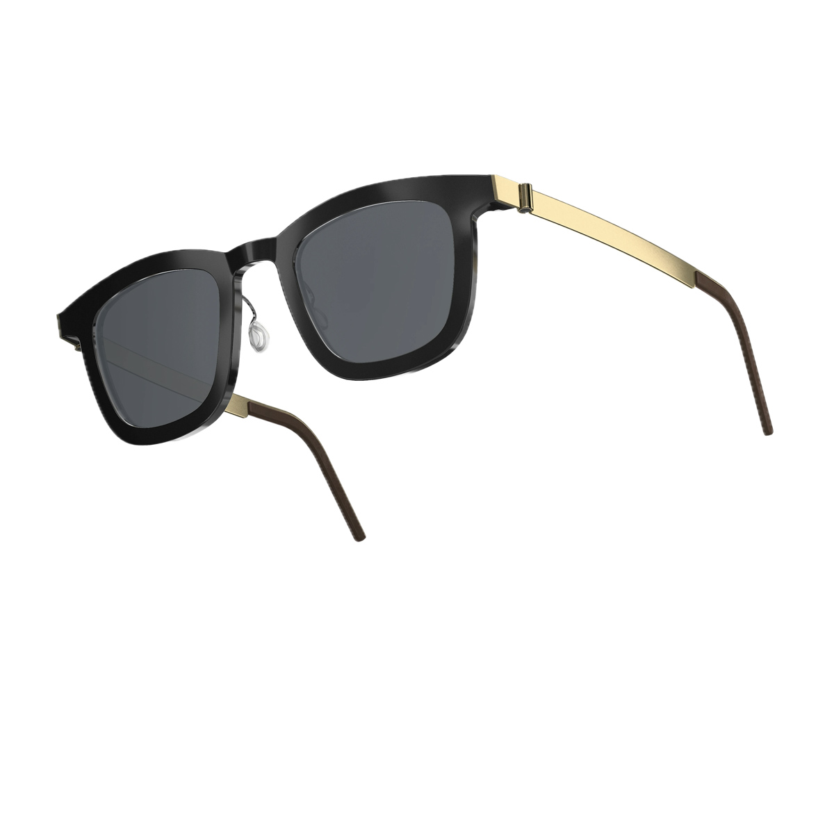 Sun Titanium 85097 K24-AL23-PGT-SL126 Black Gold Nero Acetate/metal Occhiali Da Sole - Men
