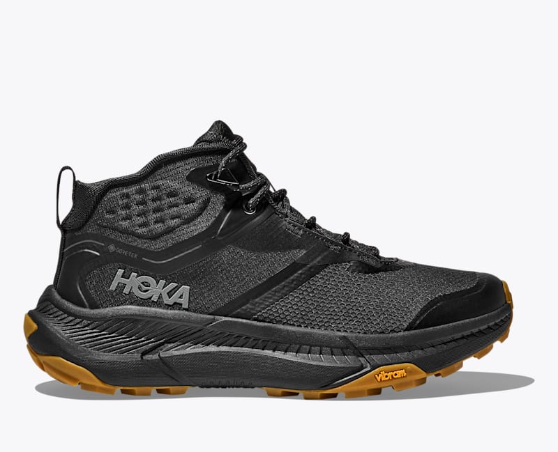 HOKA Women's Transport Hike GTX Shoes in Black/Black