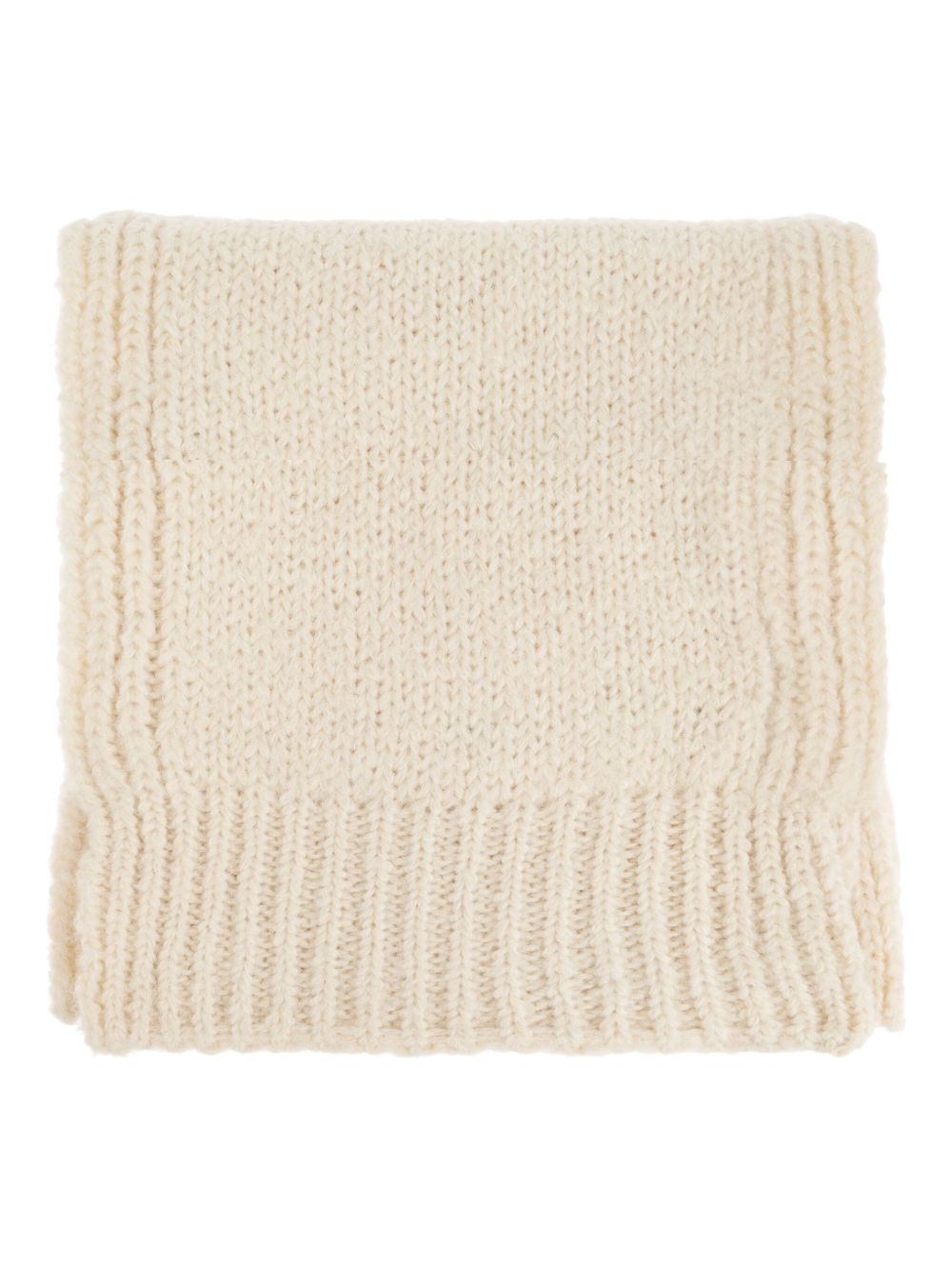 Logo-patch scarf - Neutrals