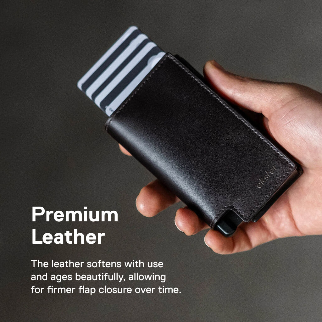 Men's Wallet - Smiley x Ekster Pro Premium Slim Men's Wallet Trackable Wallet Leather Smart Wallet RFID Blocking