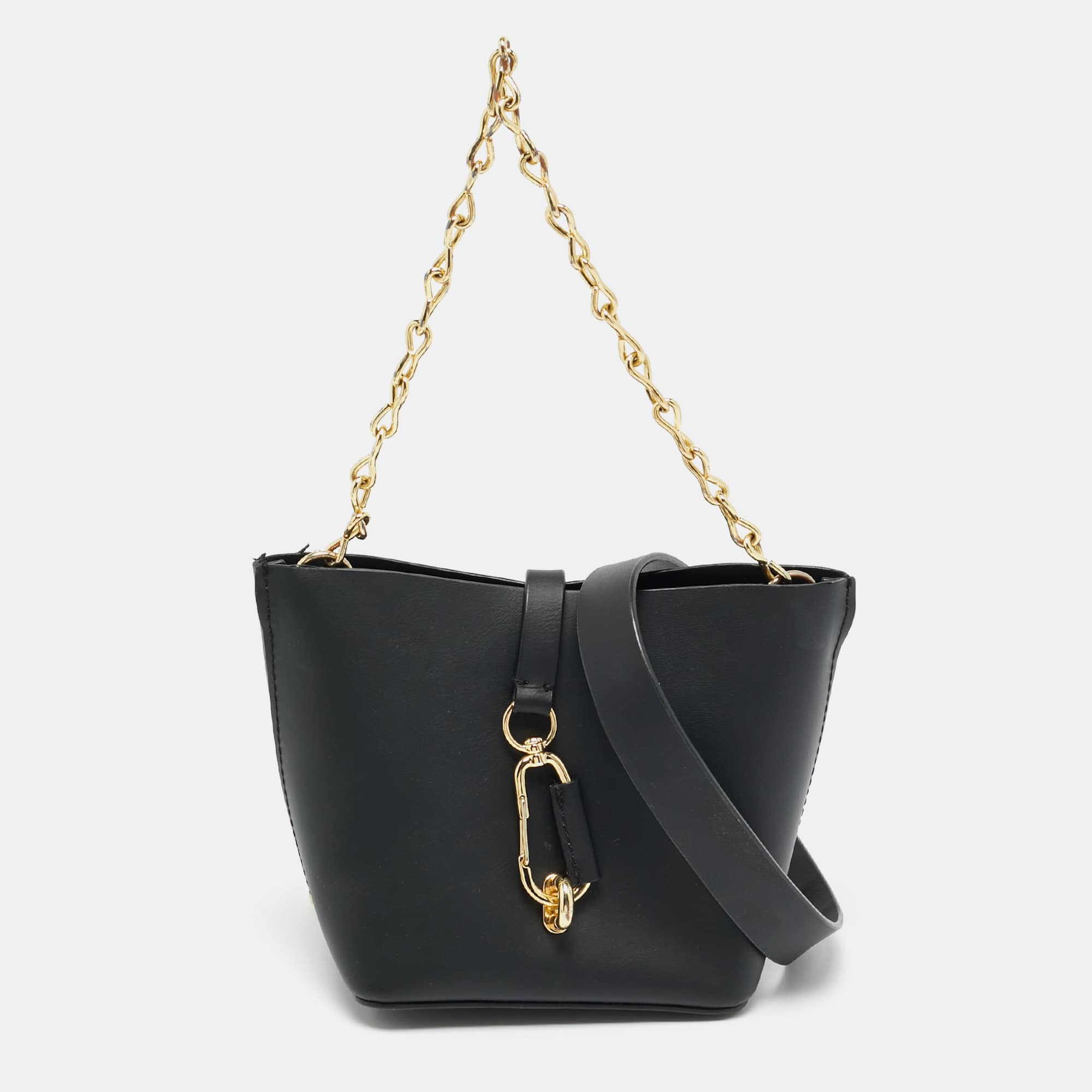Belay Black Leather Crossbody Bag