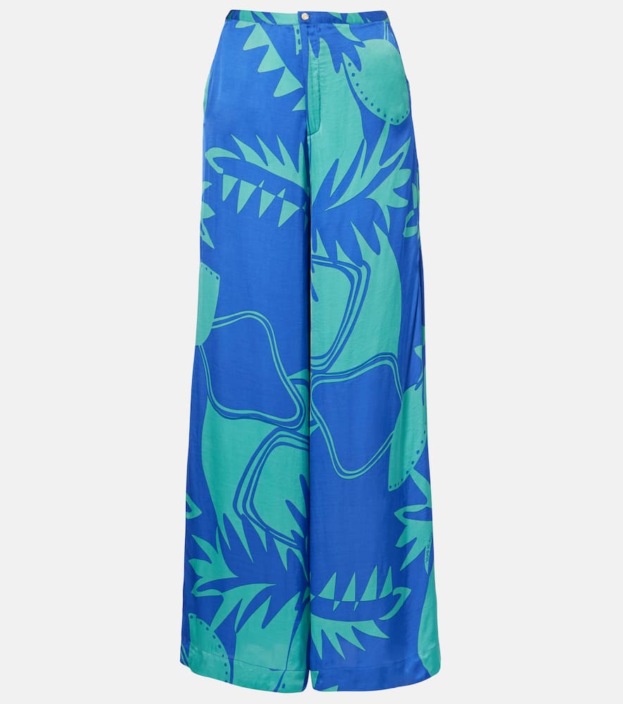 Clea printed wide-leg pants