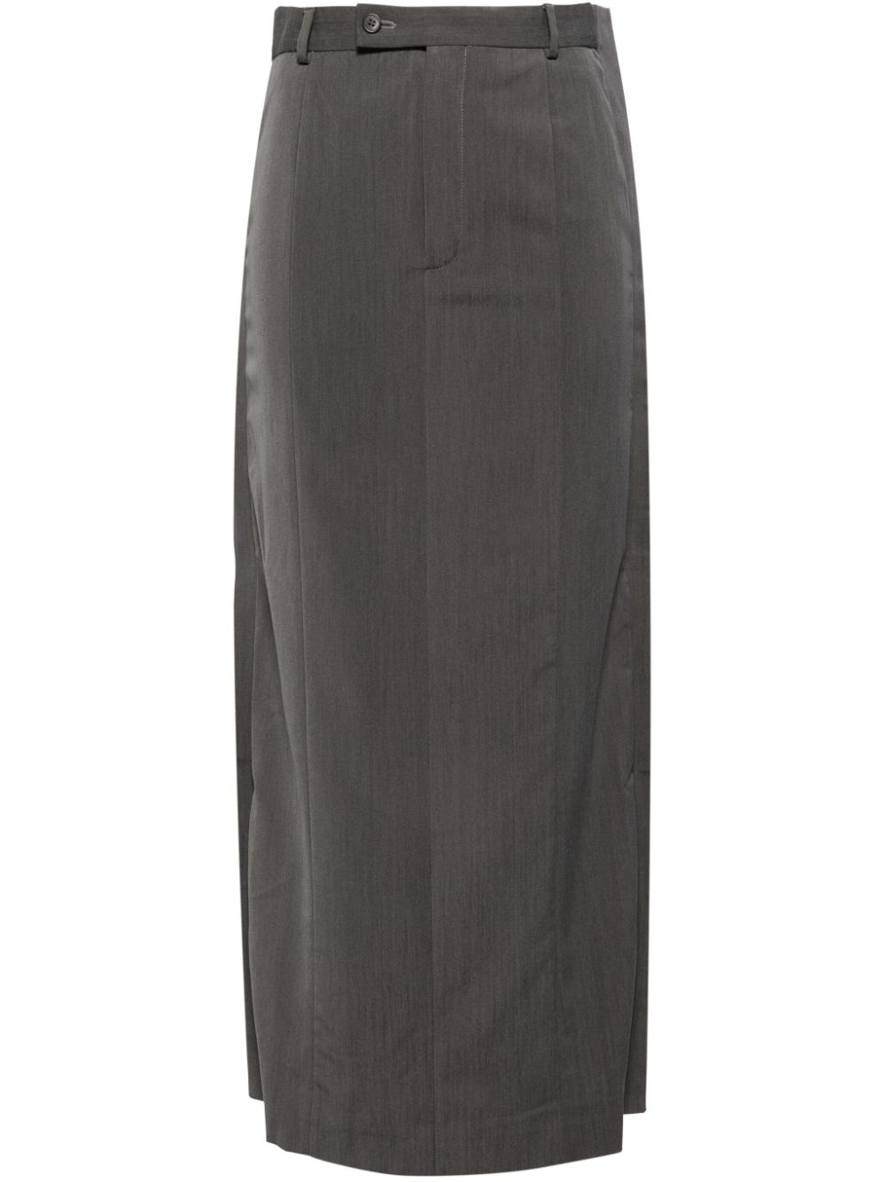 Side ribbed skirt - Grey