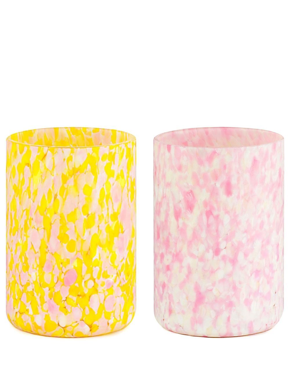 Macchia set of two mixed tumblers - Pink