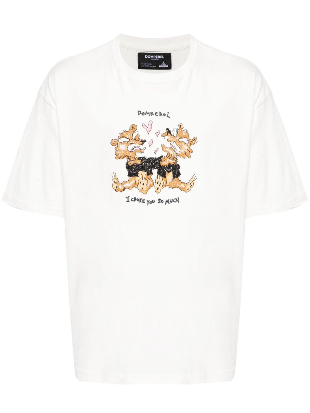 Choke graphic-print cotton T-shirt - White