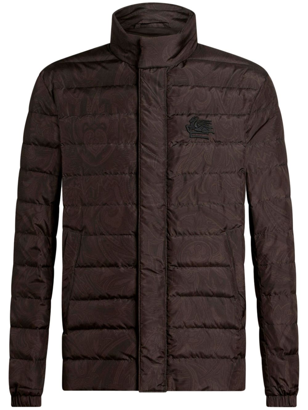 Paisley-print padded jacket - Blue