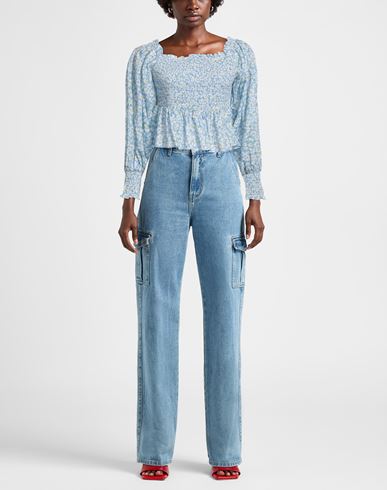 Rixo Woman Top Azure Size L Cotton