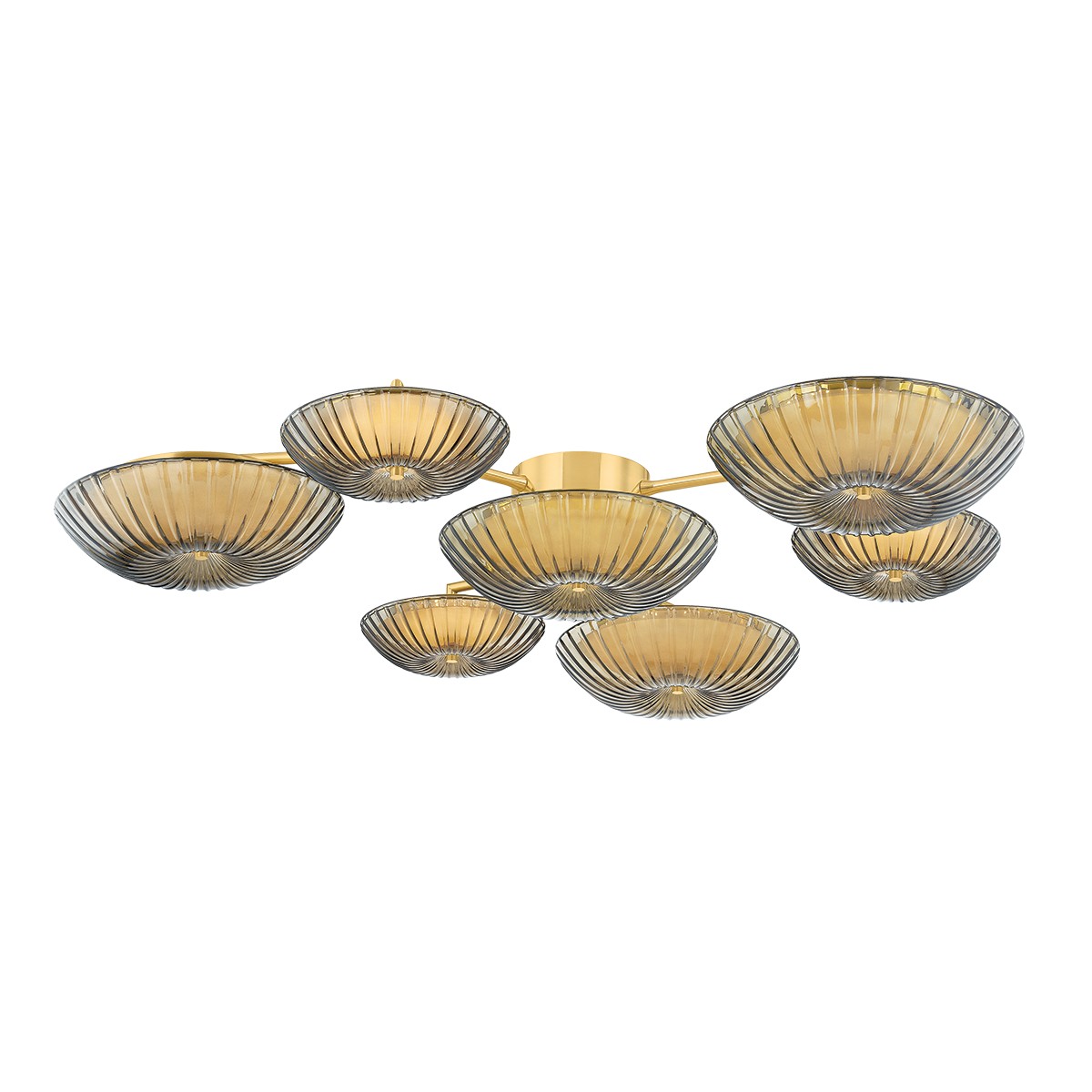 Vintage Polished Brass LED Flush Mount from the Birmingham Collection